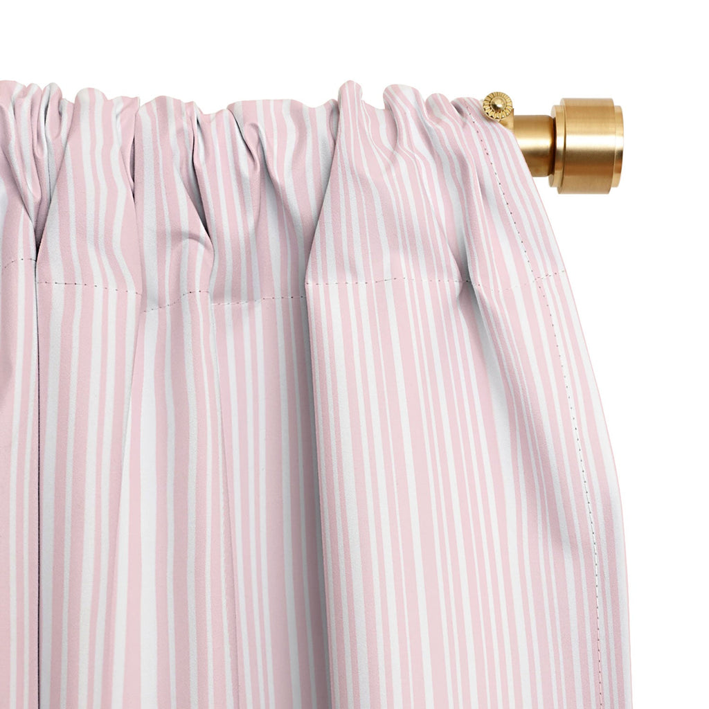 Lisa Argyropoulos Soft Blush Stripes Blackout Window Curtain