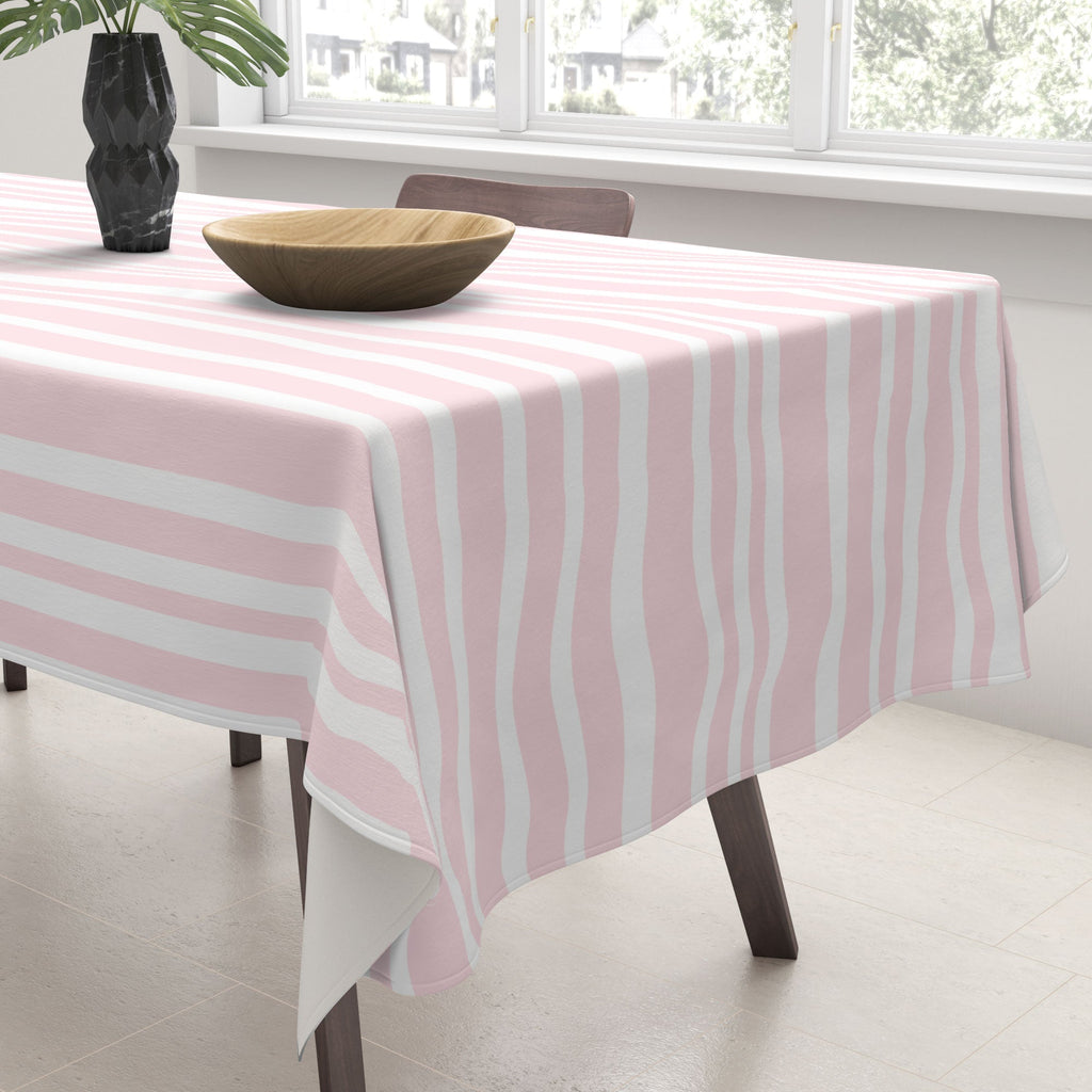 Lisa Argyropoulos Soft Blush Stripes Tablecloth