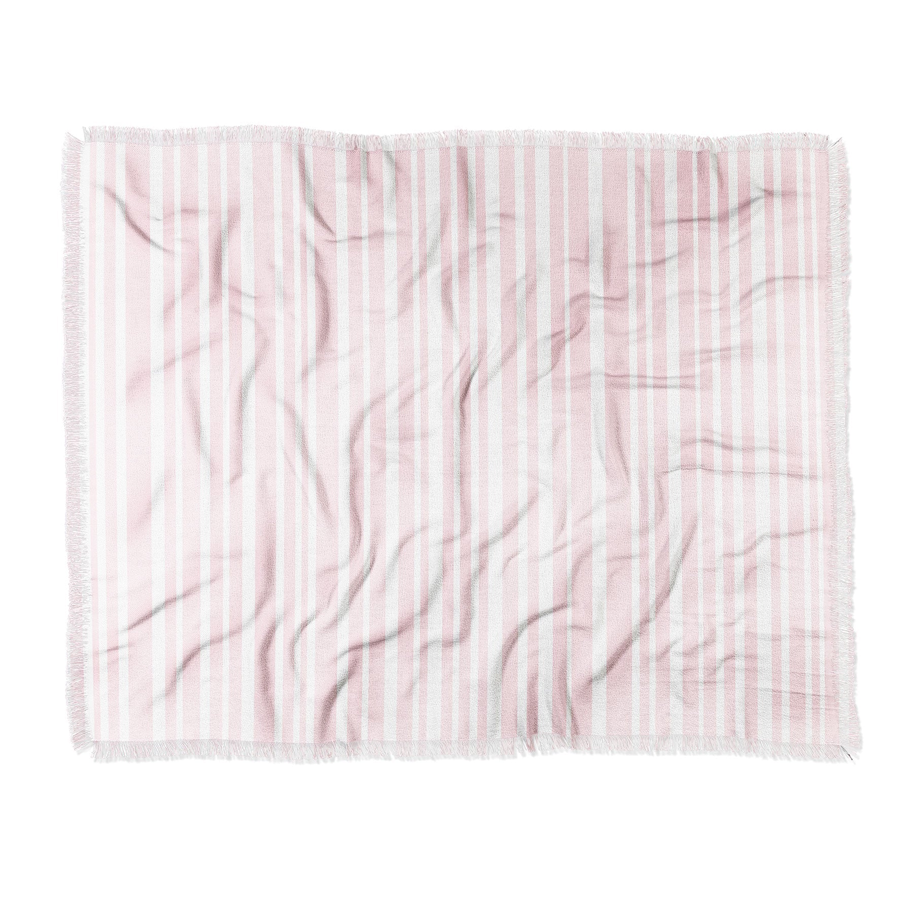 Lisa Argyropoulos Soft Blush Stripes Throw Blanket