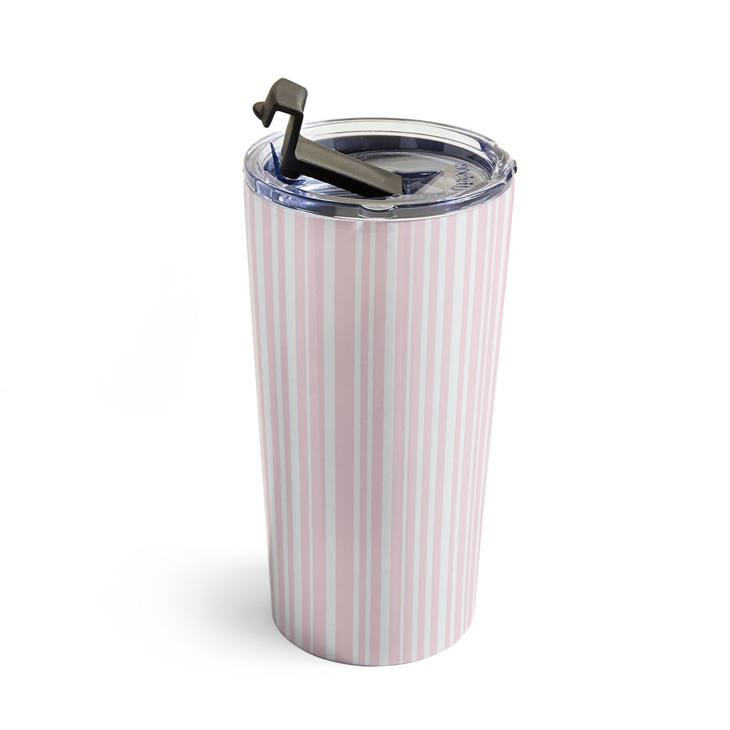 Lisa Argyropoulos Soft Blush Stripes Travel Mug
