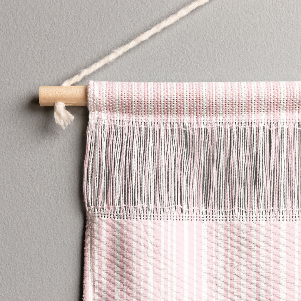 Lisa Argyropoulos Soft Blush Stripes Wall Hanging Landscape