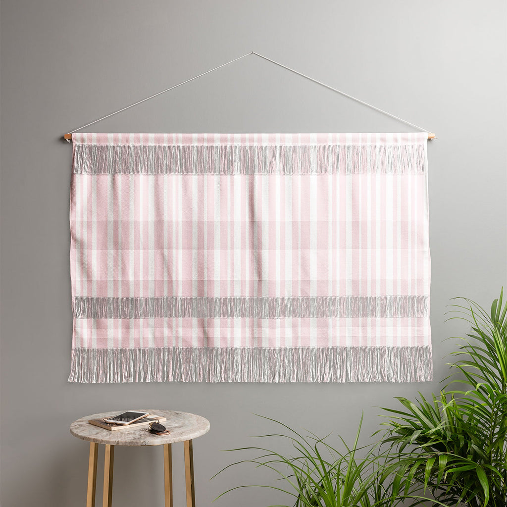 Lisa Argyropoulos Soft Blush Stripes Wall Hanging Landscape