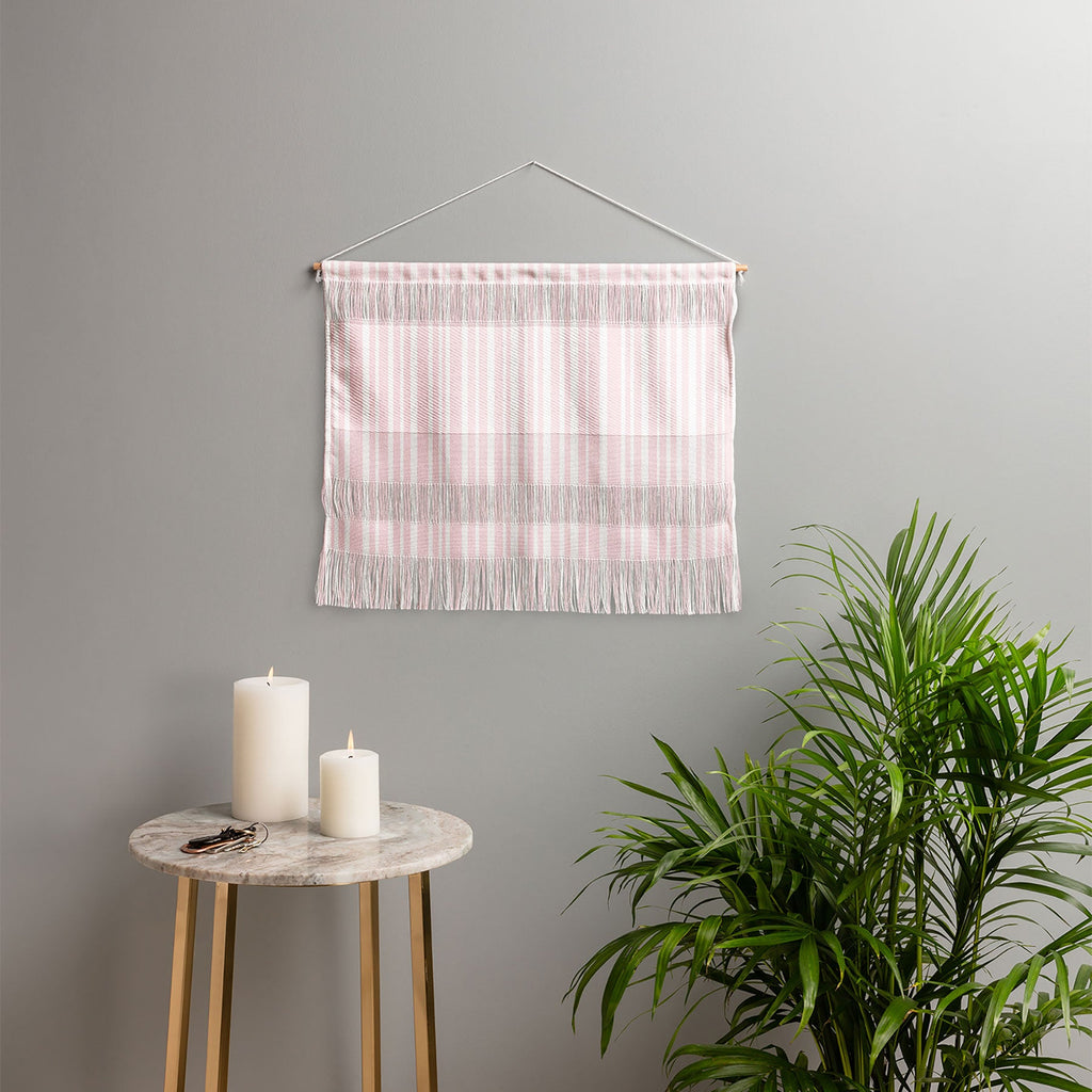 Lisa Argyropoulos Soft Blush Stripes Wall Hanging Landscape