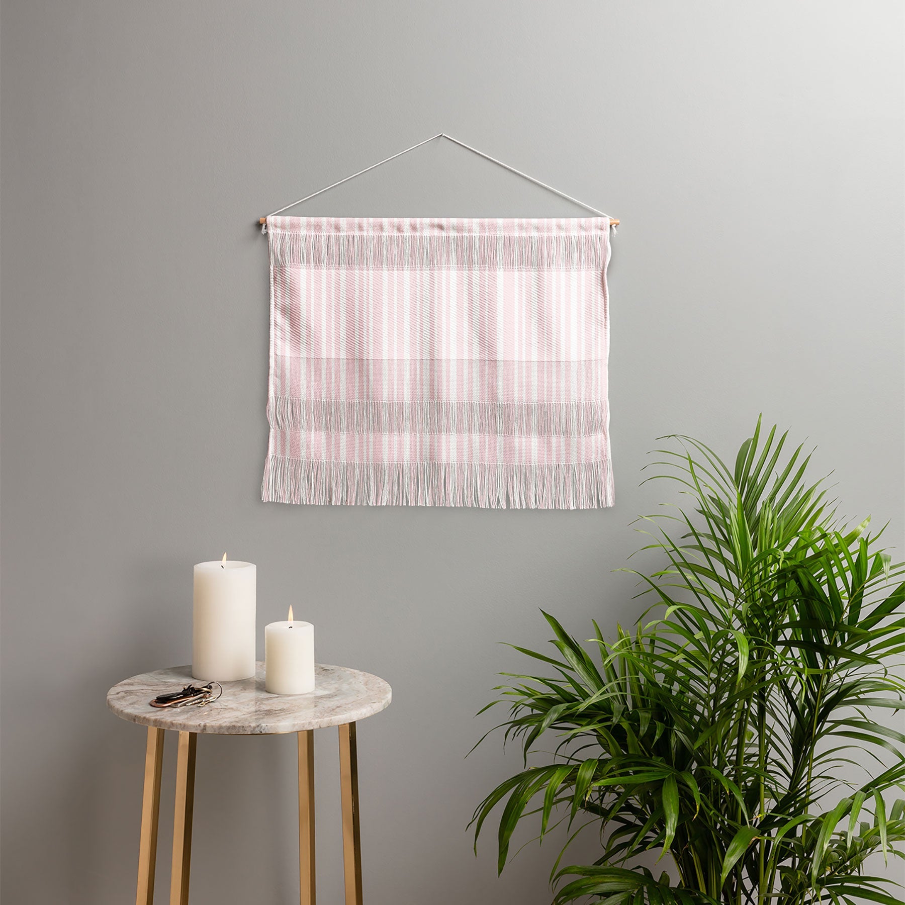Lisa Argyropoulos Soft Blush Stripes Wall Hanging Landscape