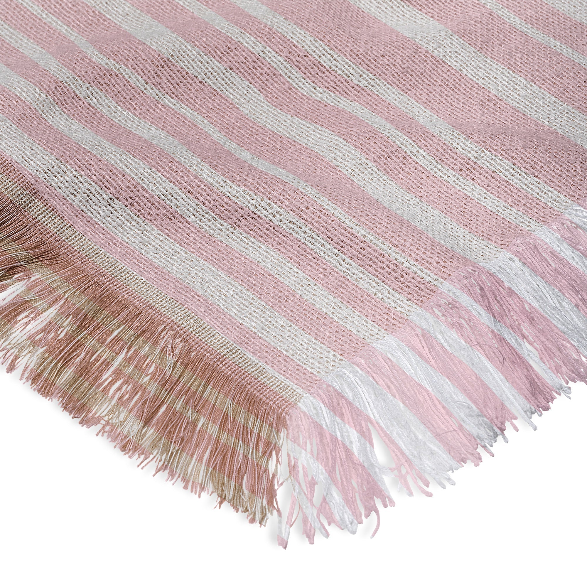 Lisa Argyropoulos Soft Blush Stripes Throw Blanket