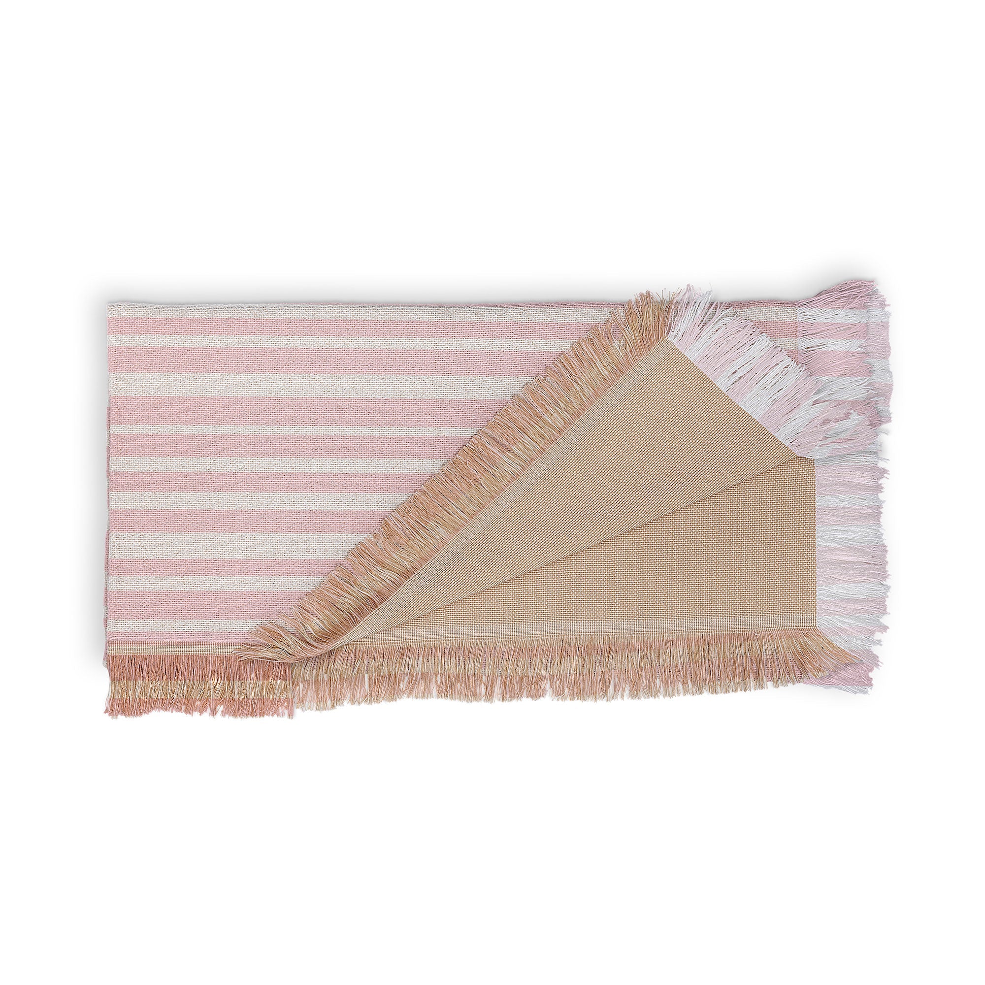 Lisa Argyropoulos Soft Blush Stripes Throw Blanket