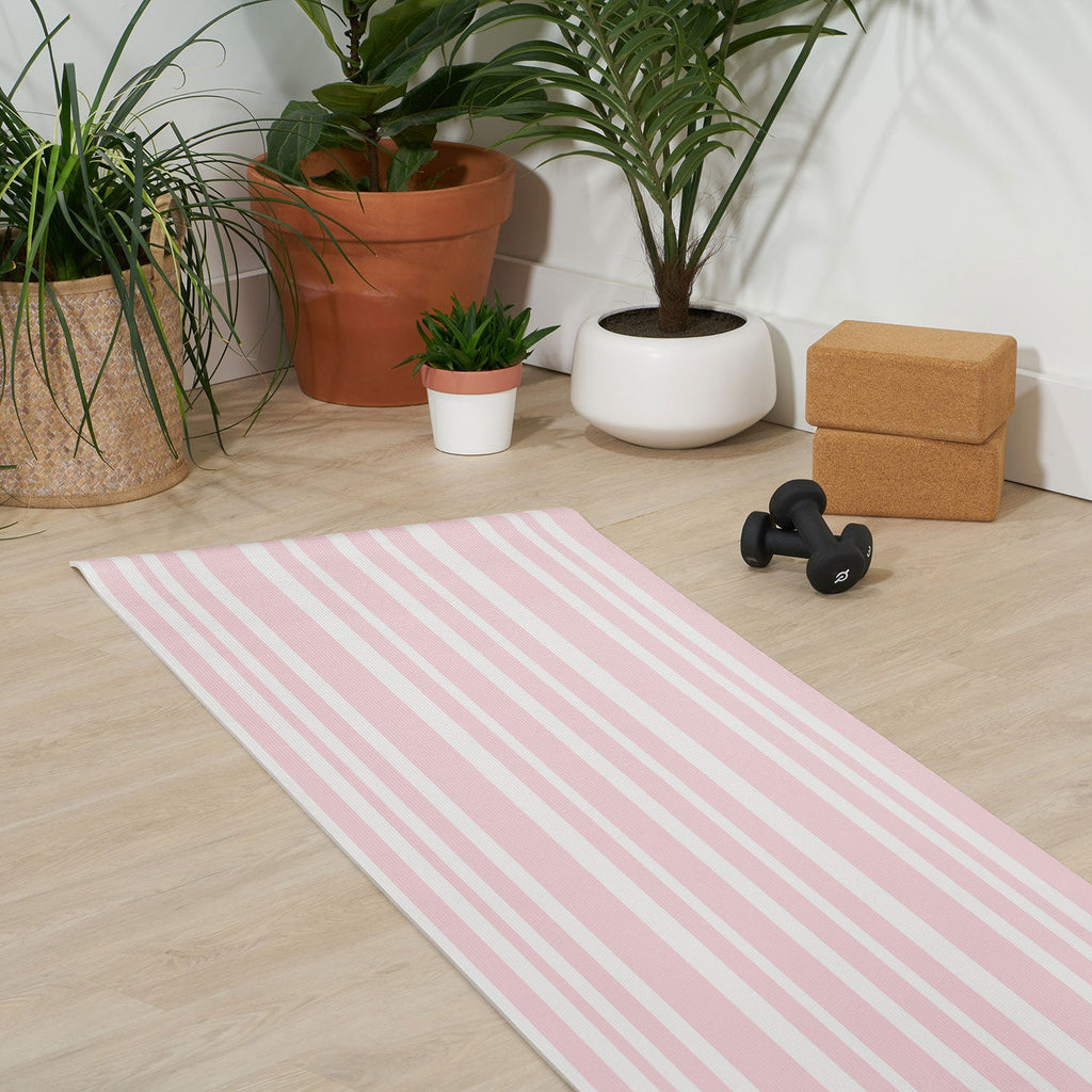 Lisa Argyropoulos Soft Blush Stripes Yoga Mat