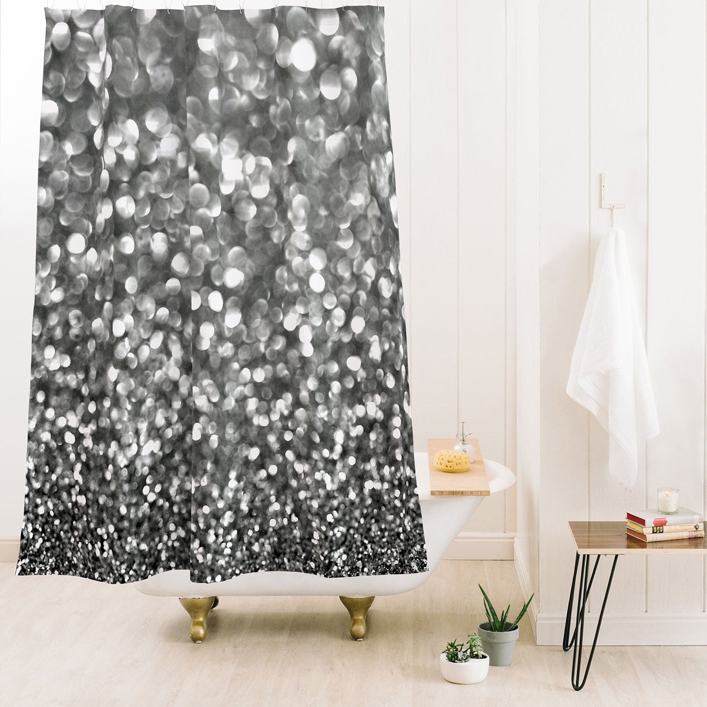 Lisa Argyropoulos Steely Grays Shower Curtain