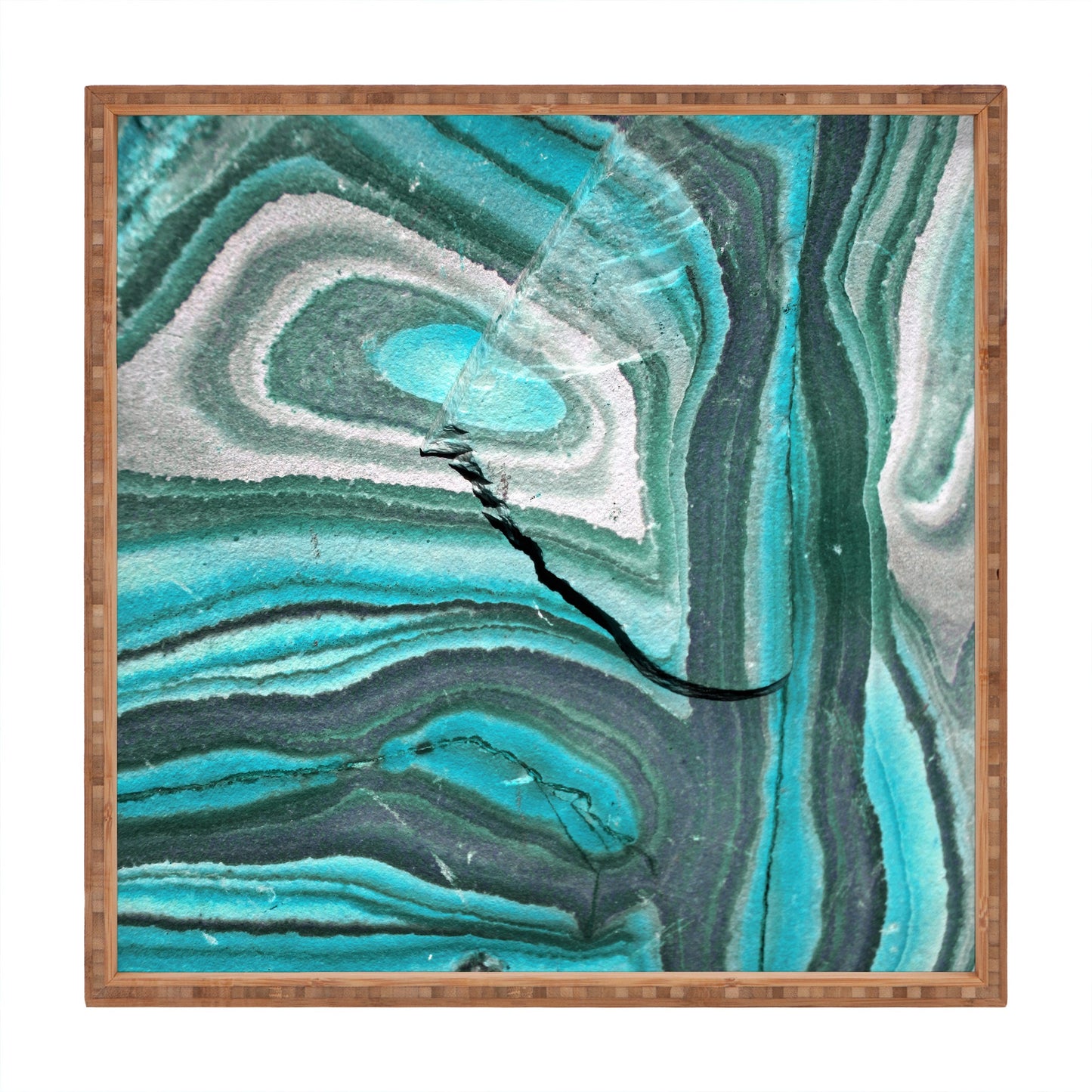 Lisa Argyropoulos Stony Aqua Blue Square Tray
