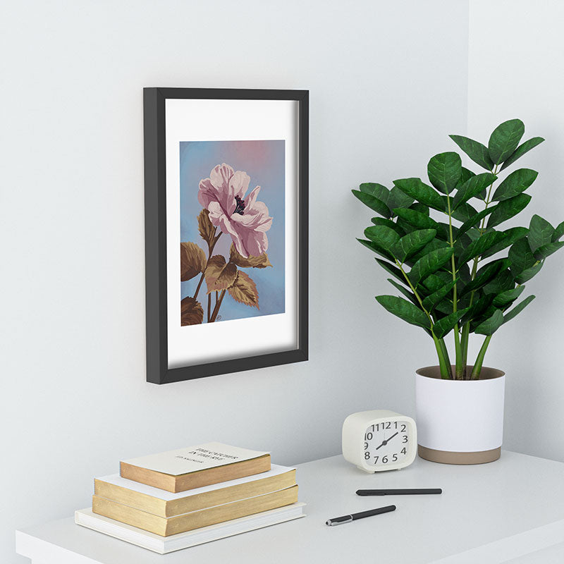 Lisa D Art Designs Vintage Begonia Botanical Recessed Framing Rectangle