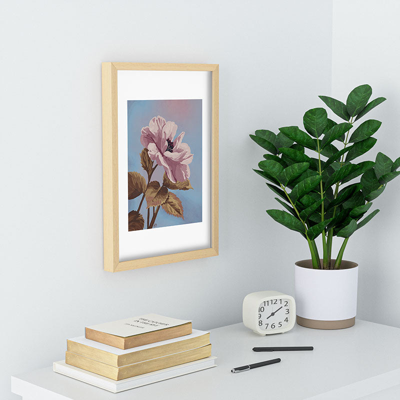Lisa D Art Designs Vintage Begonia Botanical Recessed Framing Rectangle