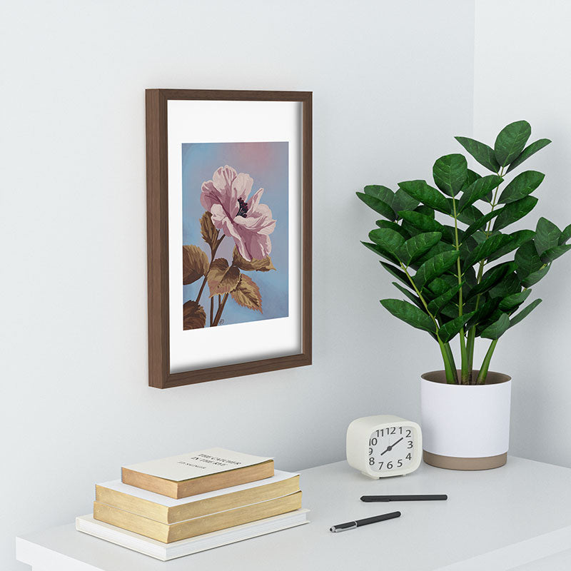 Lisa D Art Designs Vintage Begonia Botanical Recessed Framing Rectangle