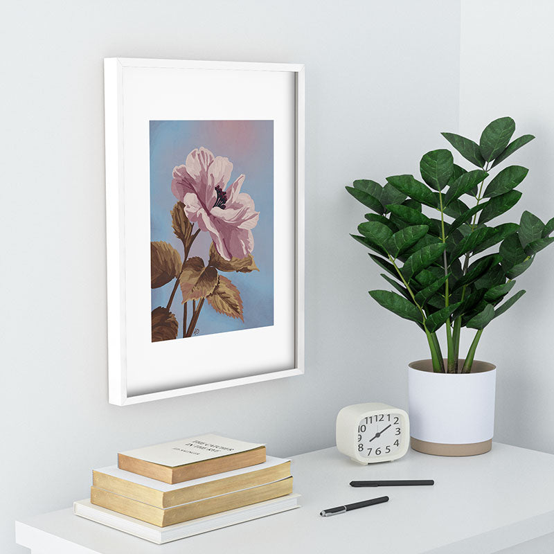 Lisa D Art Designs Vintage Begonia Botanical Recessed Framing Rectangle
