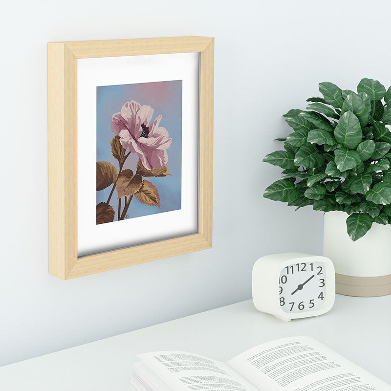 Lisa D Art Designs Vintage Begonia Botanical Recessed Framing Rectangle