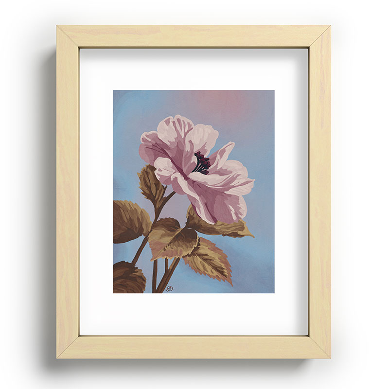 Lisa D Art Designs Vintage Begonia Botanical Recessed Framing Rectangle