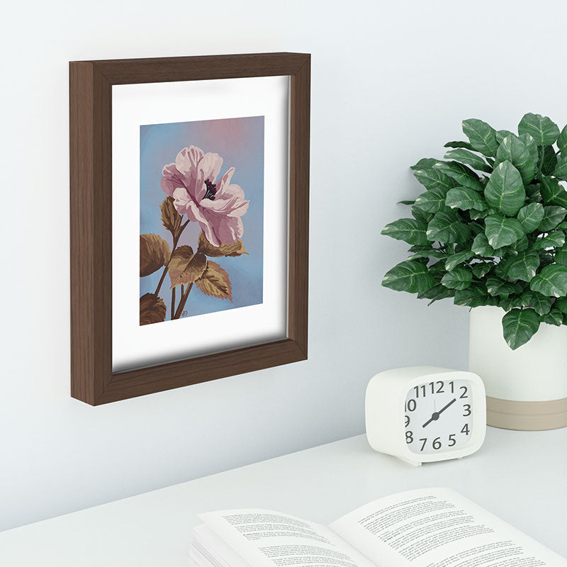 Lisa D Art Designs Vintage Begonia Botanical Recessed Framing Rectangle