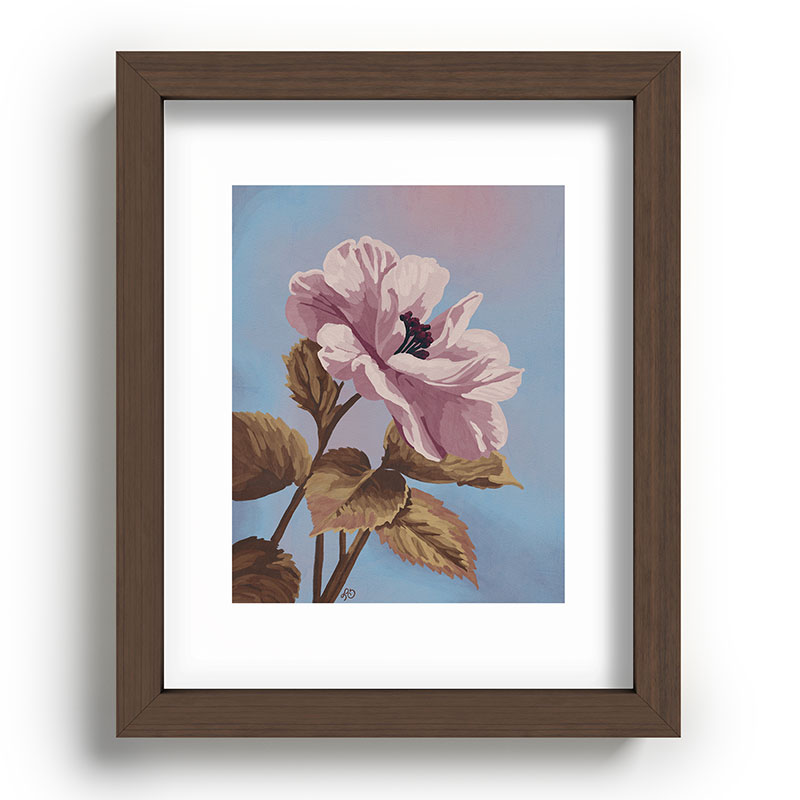 Lisa D Art Designs Vintage Begonia Botanical Recessed Framing Rectangle