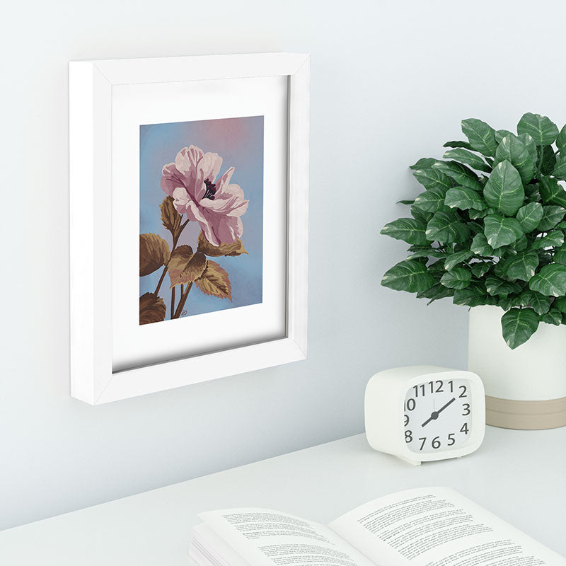 Lisa D Art Designs Vintage Begonia Botanical Recessed Framing Rectangle