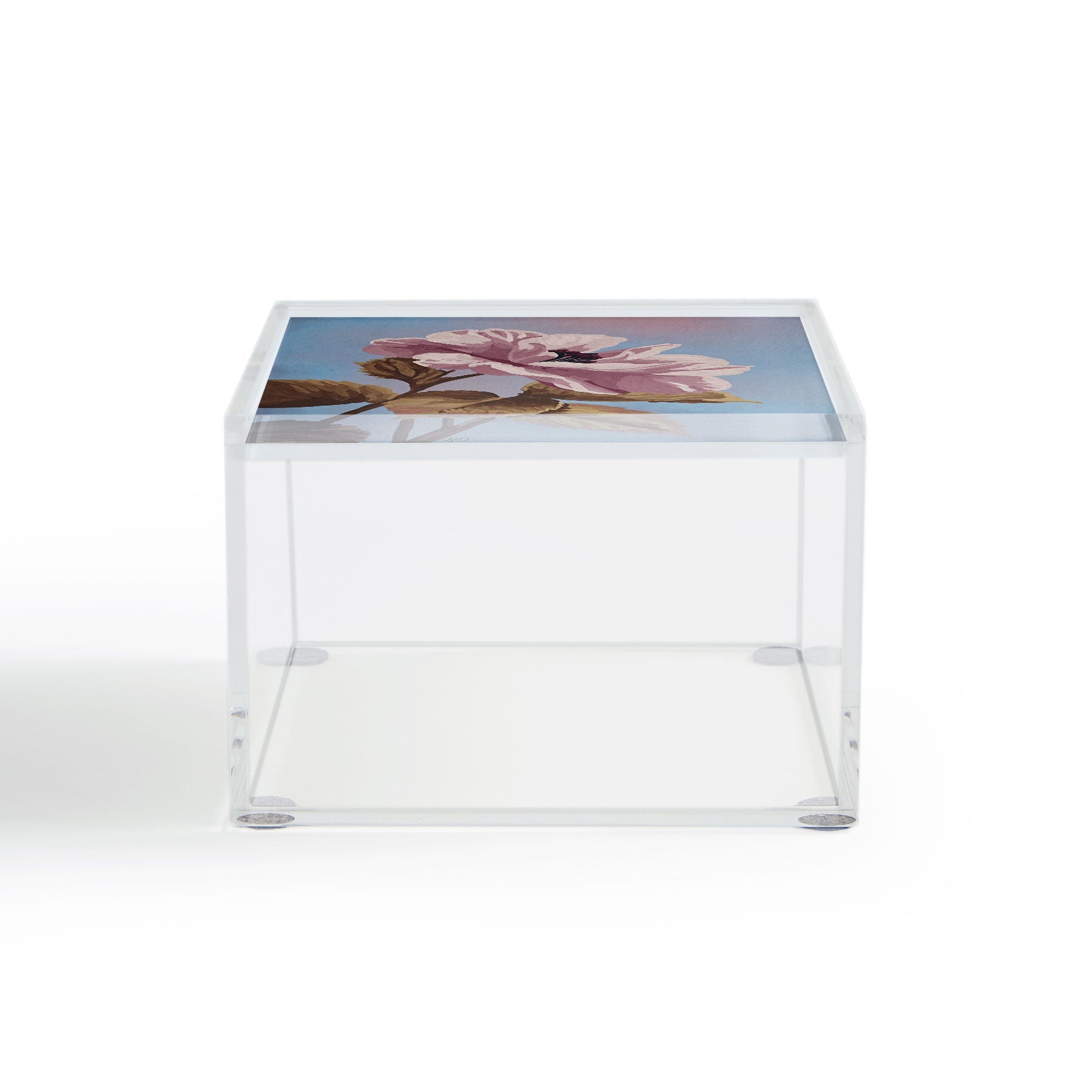 Lisa D Art Designs Vintage Begonia Botanical Acrylic Box