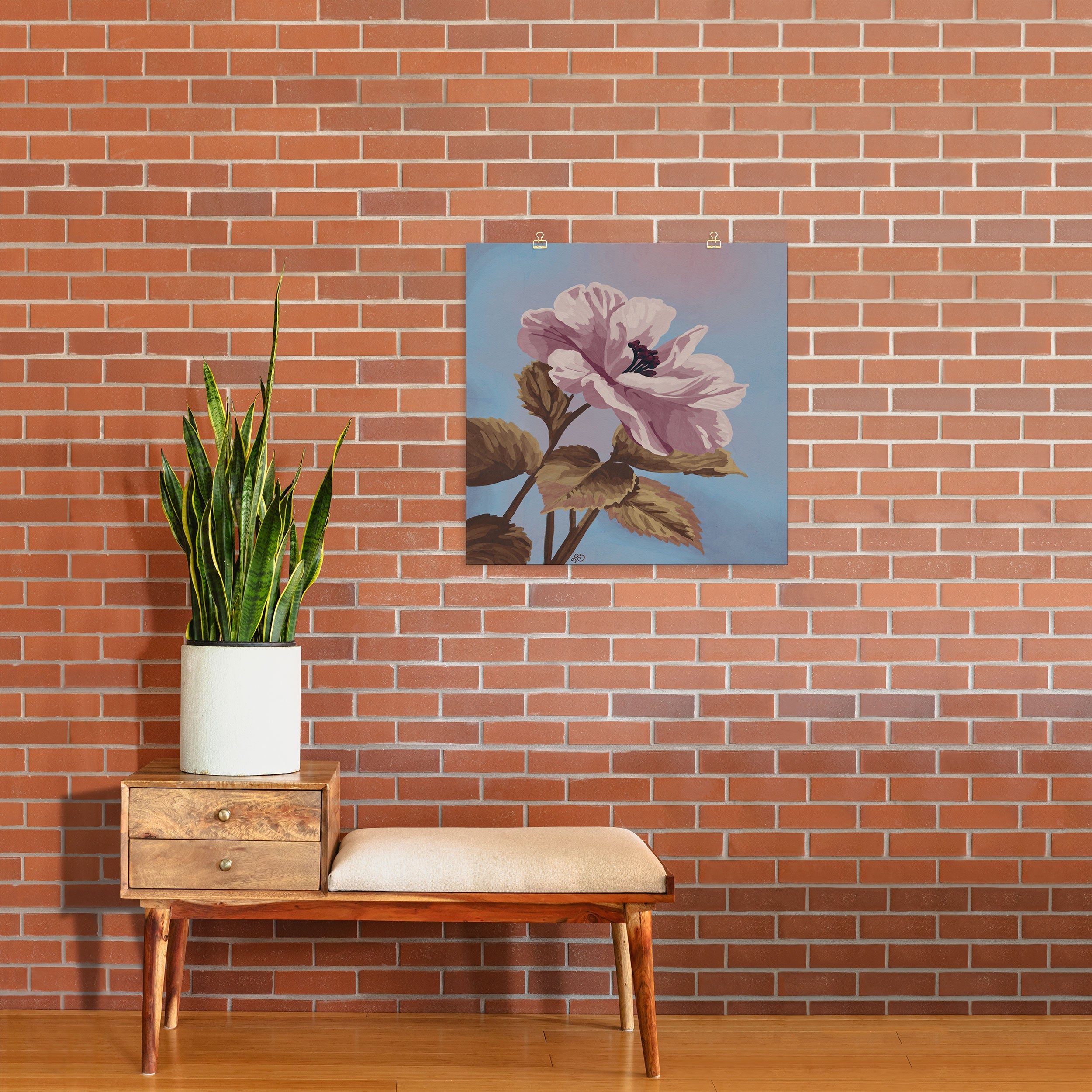 Lisa D Art Designs Vintage Begonia Botanical Art Print