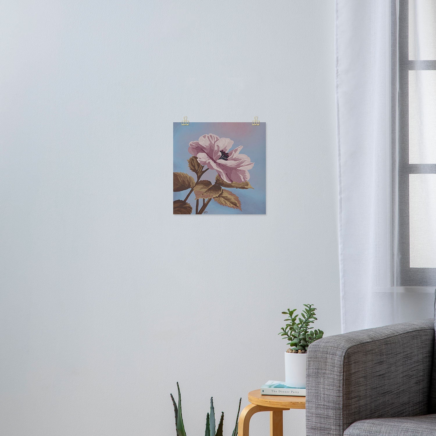 Lisa D Art Designs Vintage Begonia Botanical Art Print