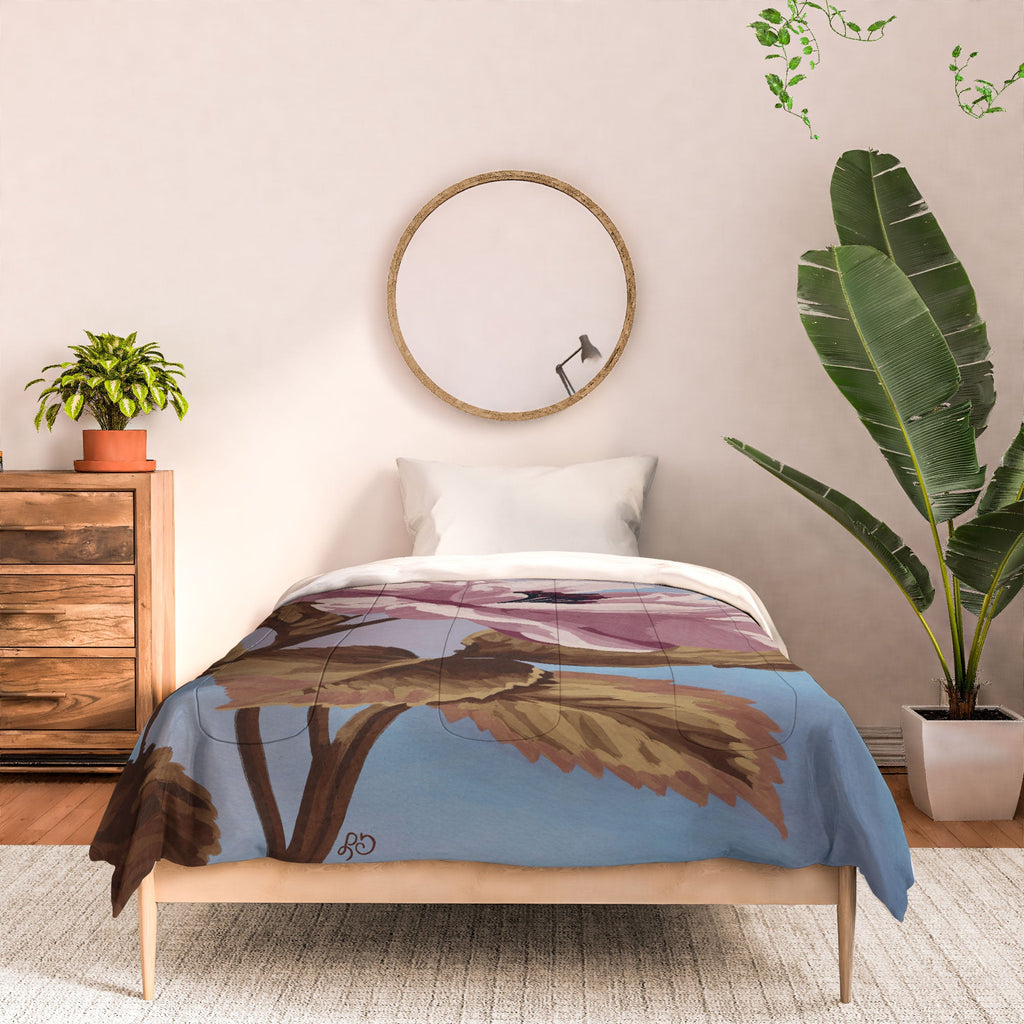 Lisa D Art Designs Vintage Begonia Botanical Comforter