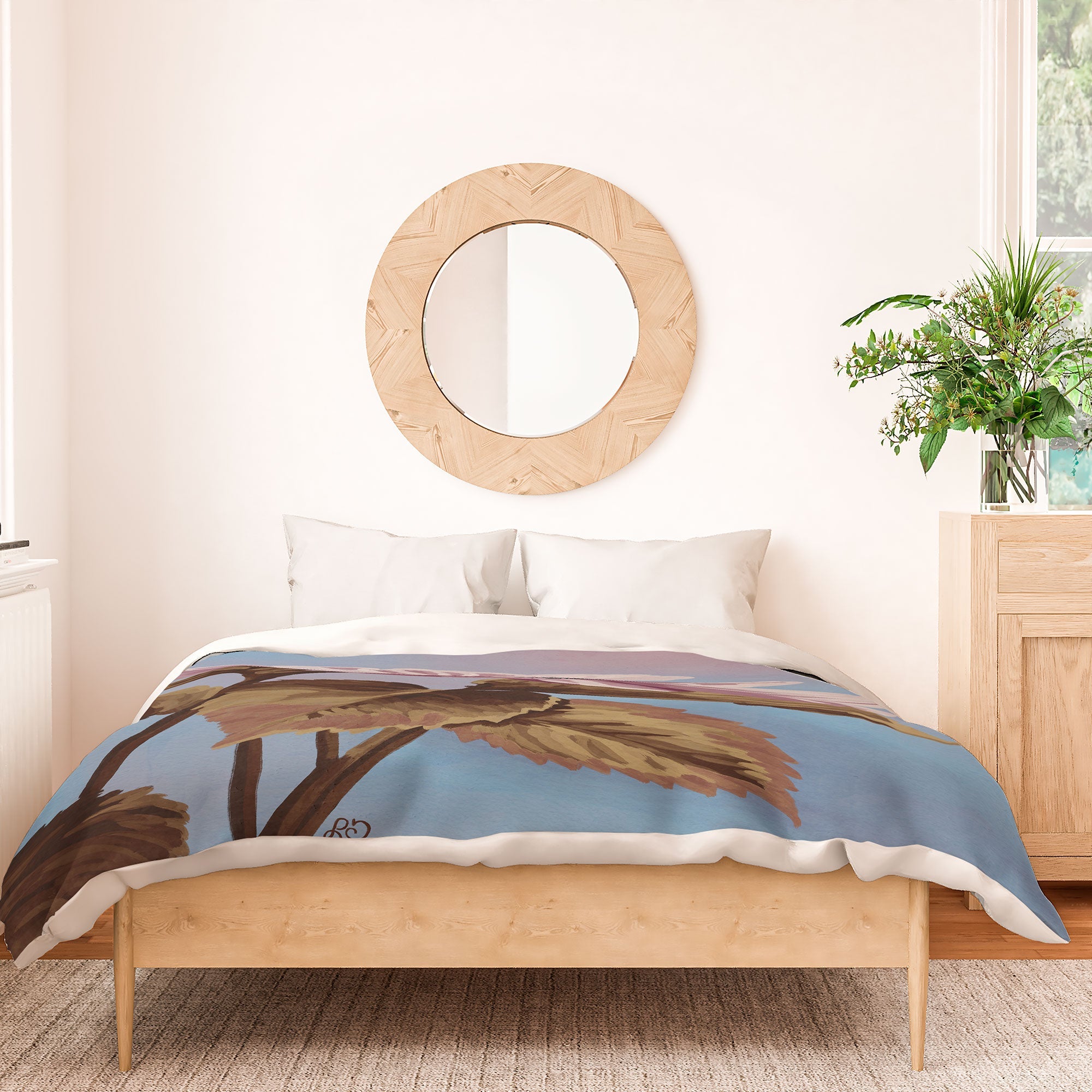 Lisa D Art Designs Vintage Begonia Botanical Duvet Cover