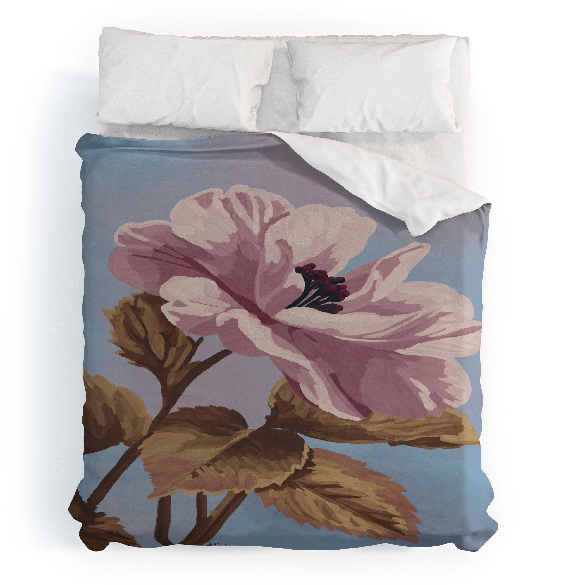 Lisa D Art Designs Vintage Begonia Botanical Duvet Cover