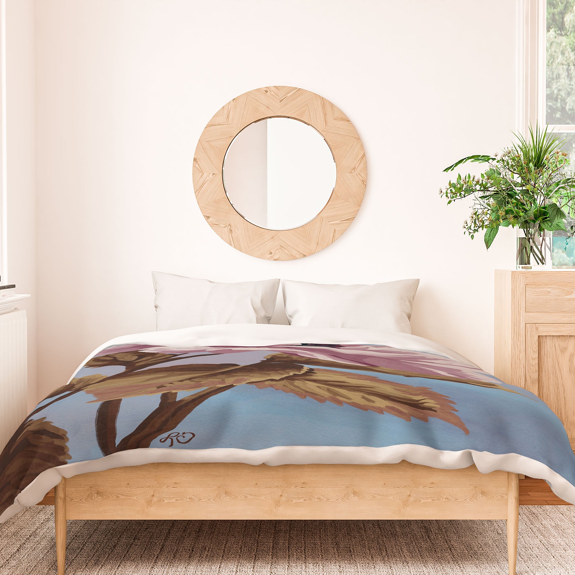 Lisa D Art Designs Vintage Begonia Botanical Duvet Cover