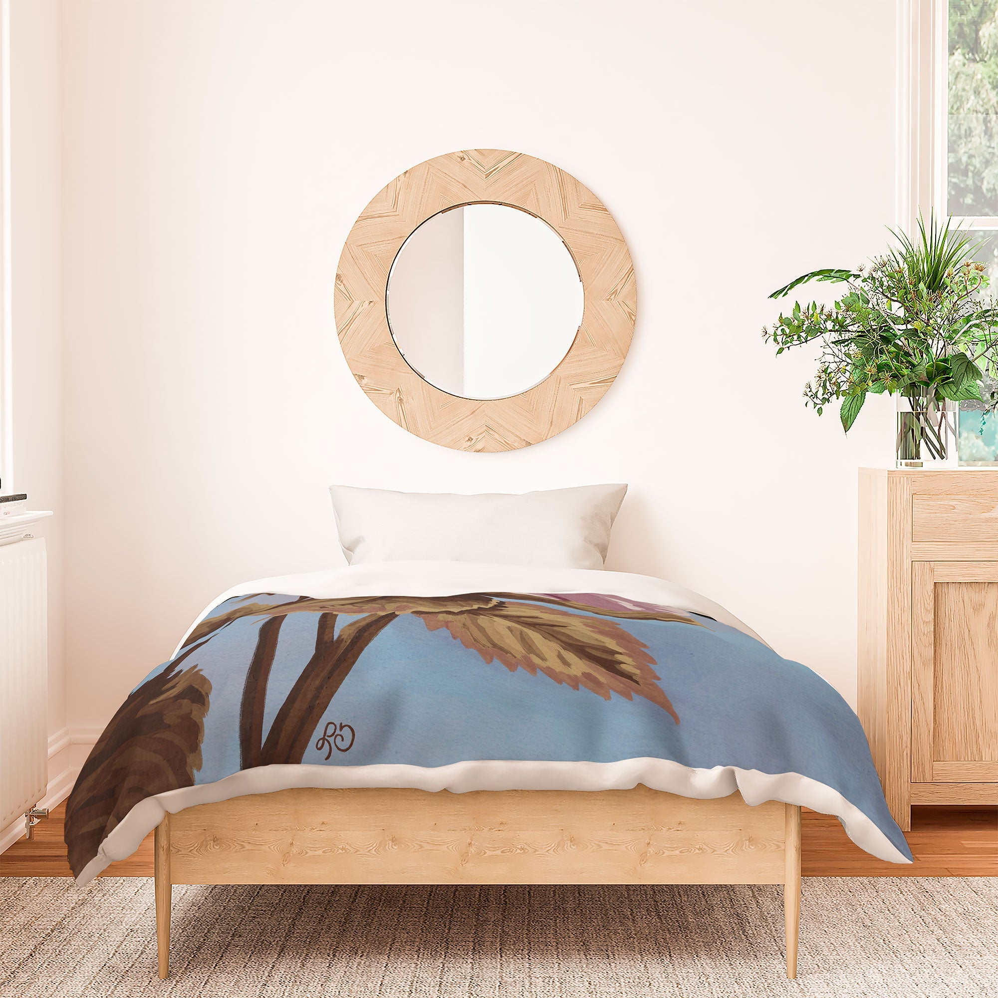 Lisa D Art Designs Vintage Begonia Botanical Duvet Cover