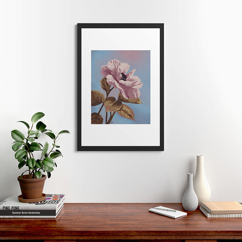 Lisa D Art Designs Vintage Begonia Botanical Framed Art Print
