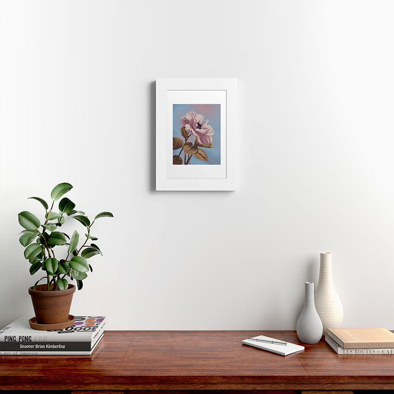 Lisa D Art Designs Vintage Begonia Botanical Framed Art Print