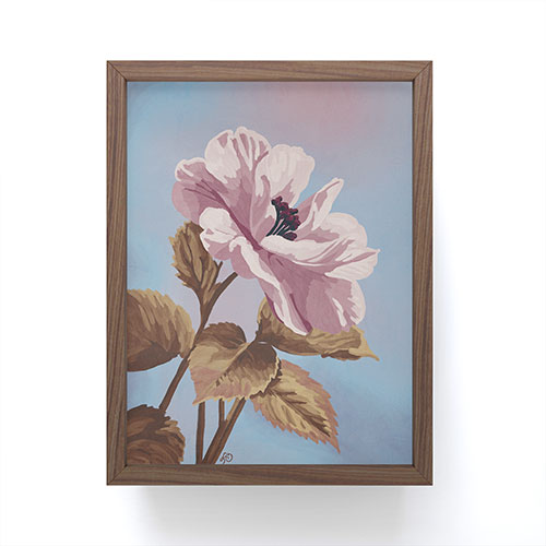 Lisa D Art Designs Vintage Begonia Botanical Framed Mini Art Print