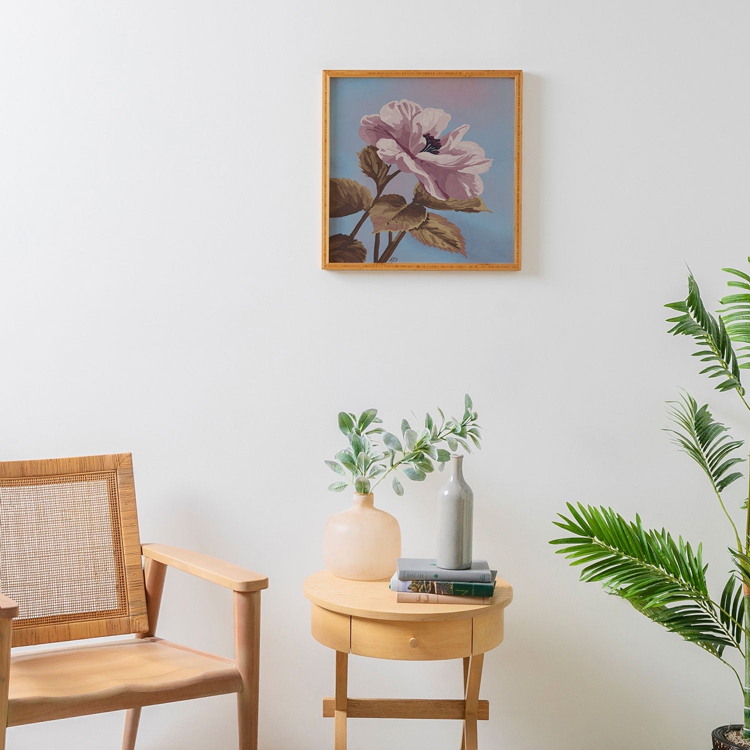 Lisa D Art Designs Vintage Begonia Botanical Framed Wall Art