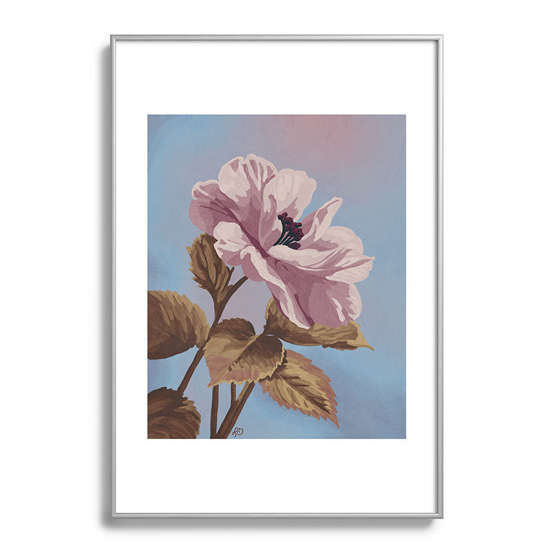 Lisa D Art Designs Vintage Begonia Botanical Metal Framed Art Print