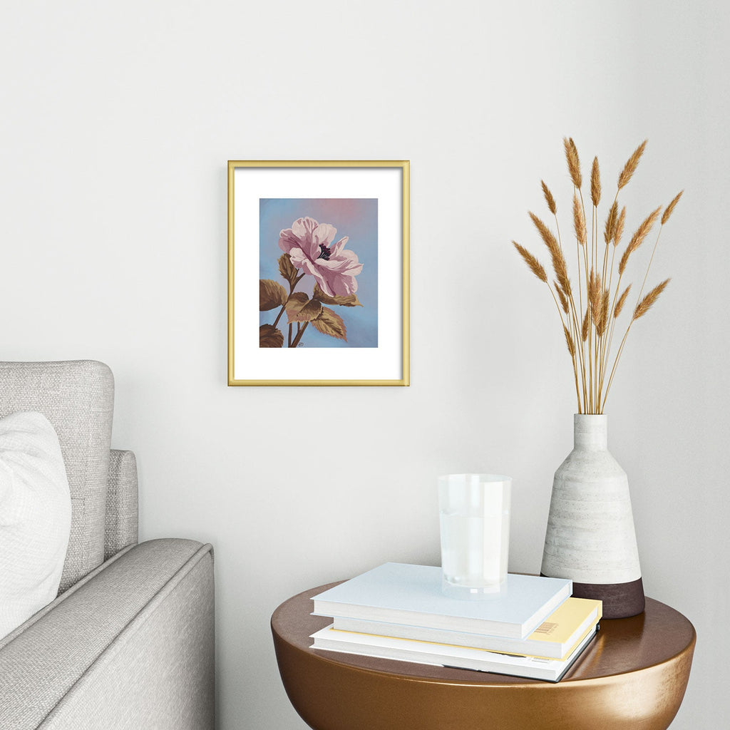 Lisa D Art Designs Vintage Begonia Botanical Metal Framed Art Print