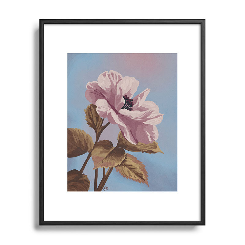 Lisa D Art Designs Vintage Begonia Botanical Metal Framed Art Print