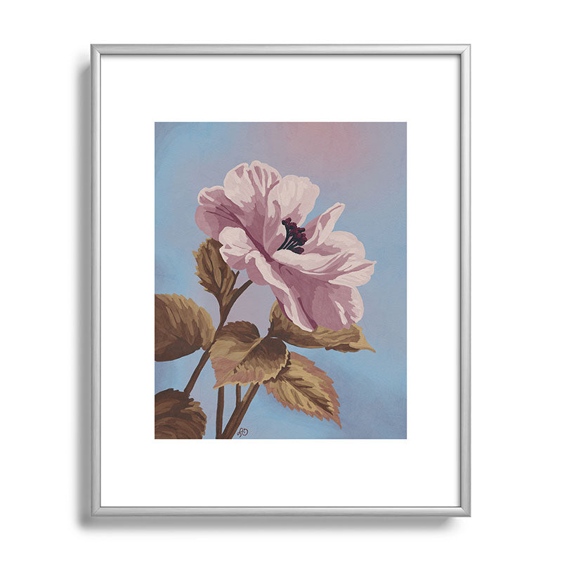 Lisa D Art Designs Vintage Begonia Botanical Metal Framed Art Print