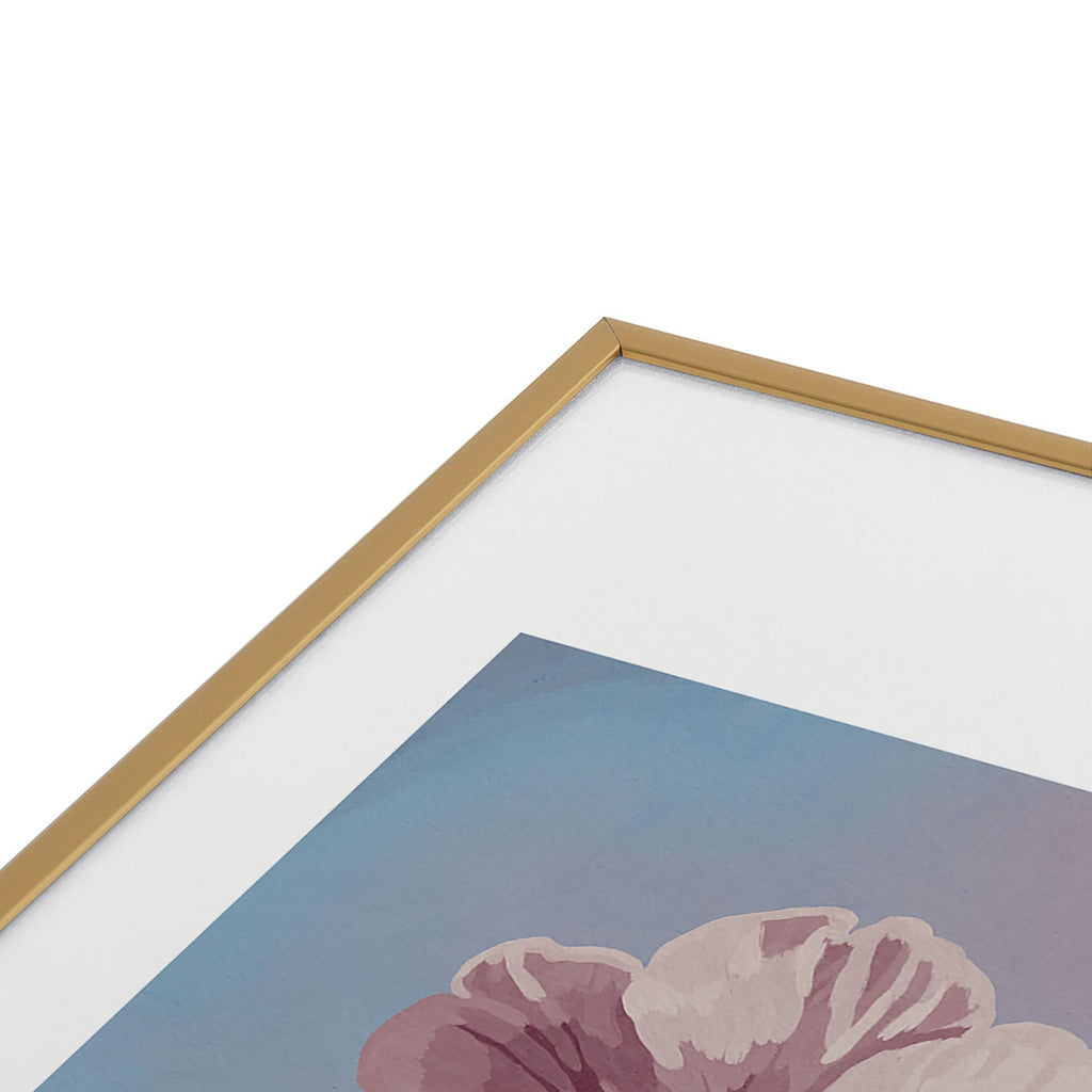 Lisa D Art Designs Vintage Begonia Botanical Metal Framed Art Print