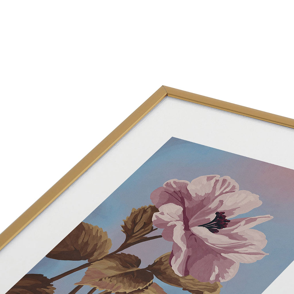 Lisa D Art Designs Vintage Begonia Botanical Metal Framed Art Print