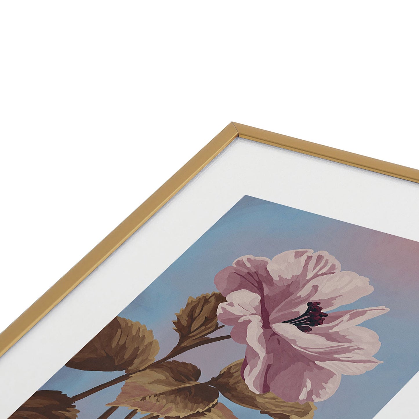 Lisa D Art Designs Vintage Begonia Botanical Metal Framed Art Print