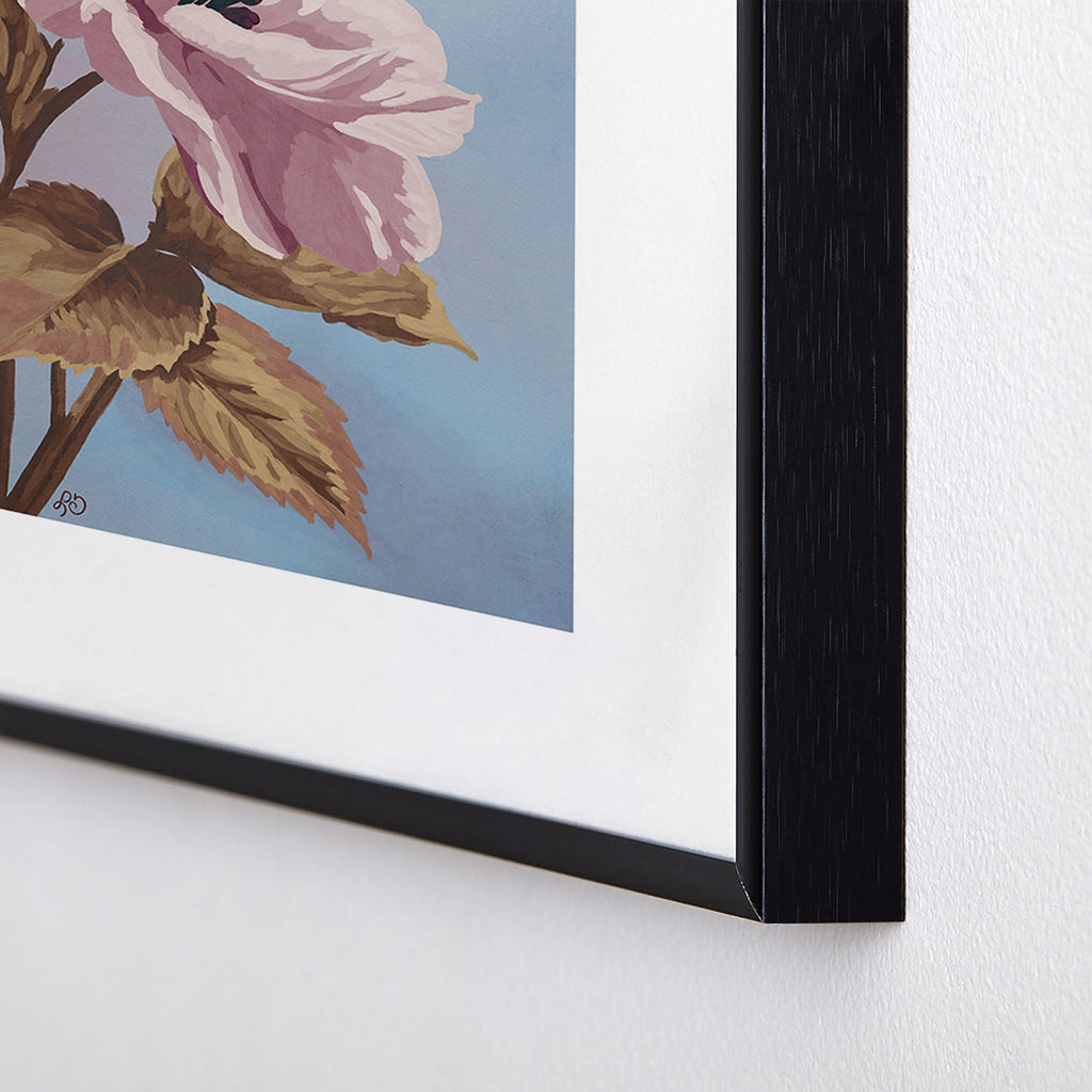 Lisa D Art Designs Vintage Begonia Botanical Metal Framed Art Print