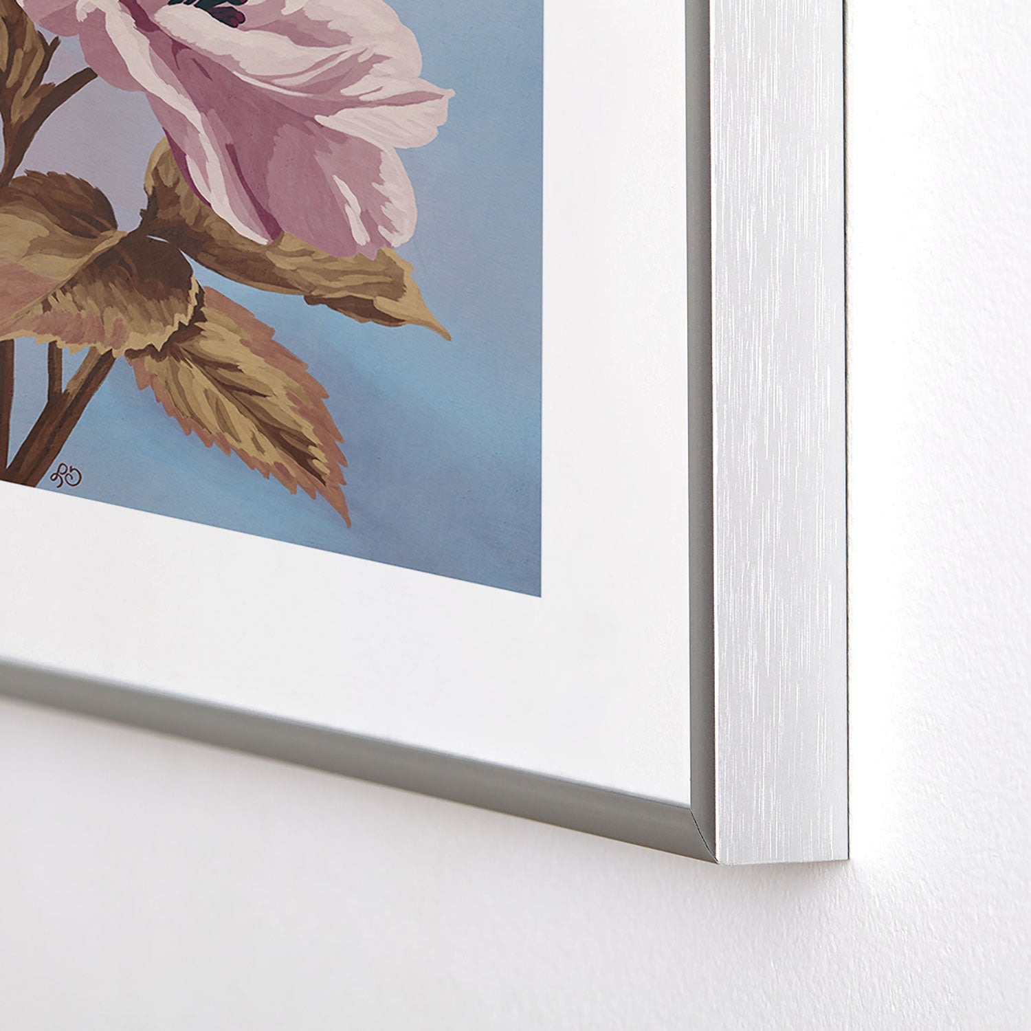 Lisa D Art Designs Vintage Begonia Botanical Metal Framed Art Print