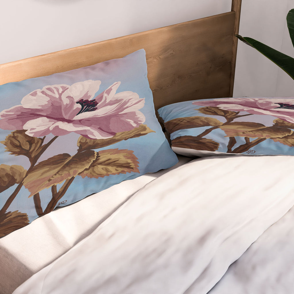 Lisa D Art Designs Vintage Begonia Botanical Pillow Shams