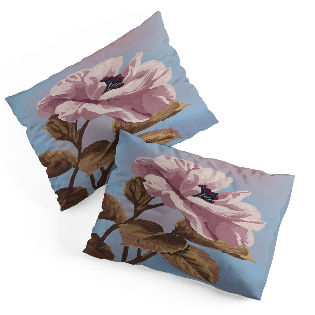 Lisa D Art Designs Vintage Begonia Botanical Pillow Shams