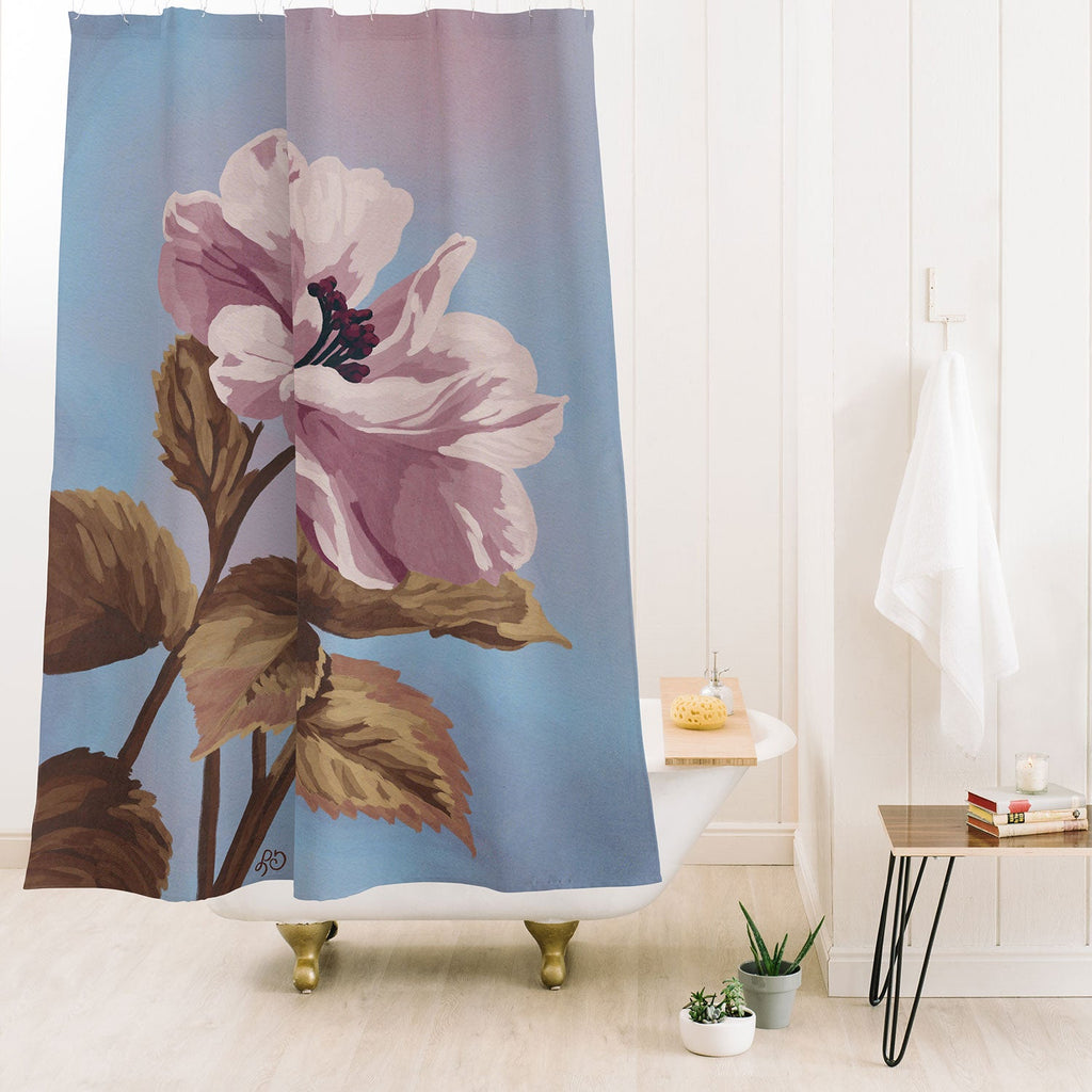 Lisa D Art Designs Vintage Begonia Botanical Shower Curtain