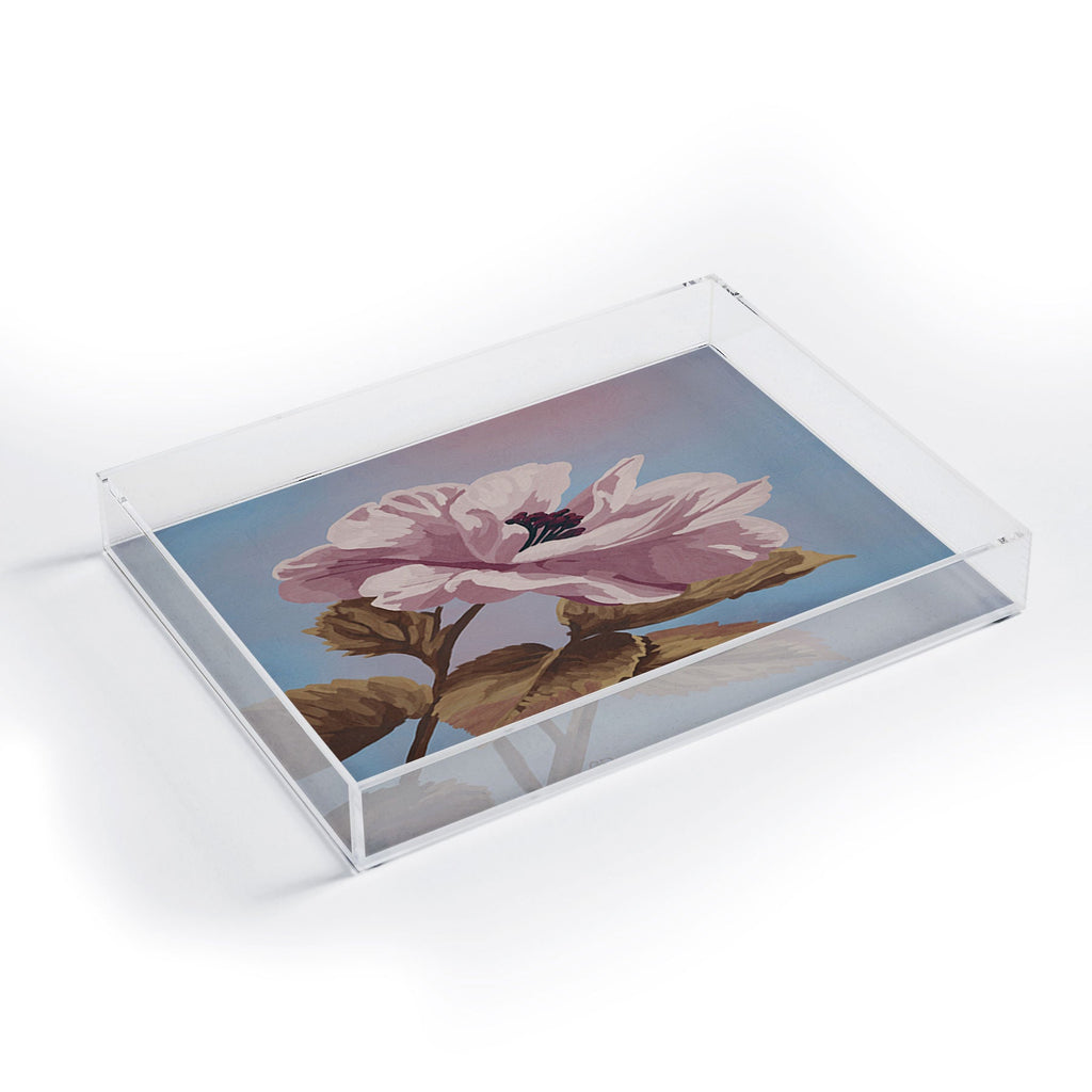 Lisa D Art Designs Vintage Begonia Botanical Acrylic Tray