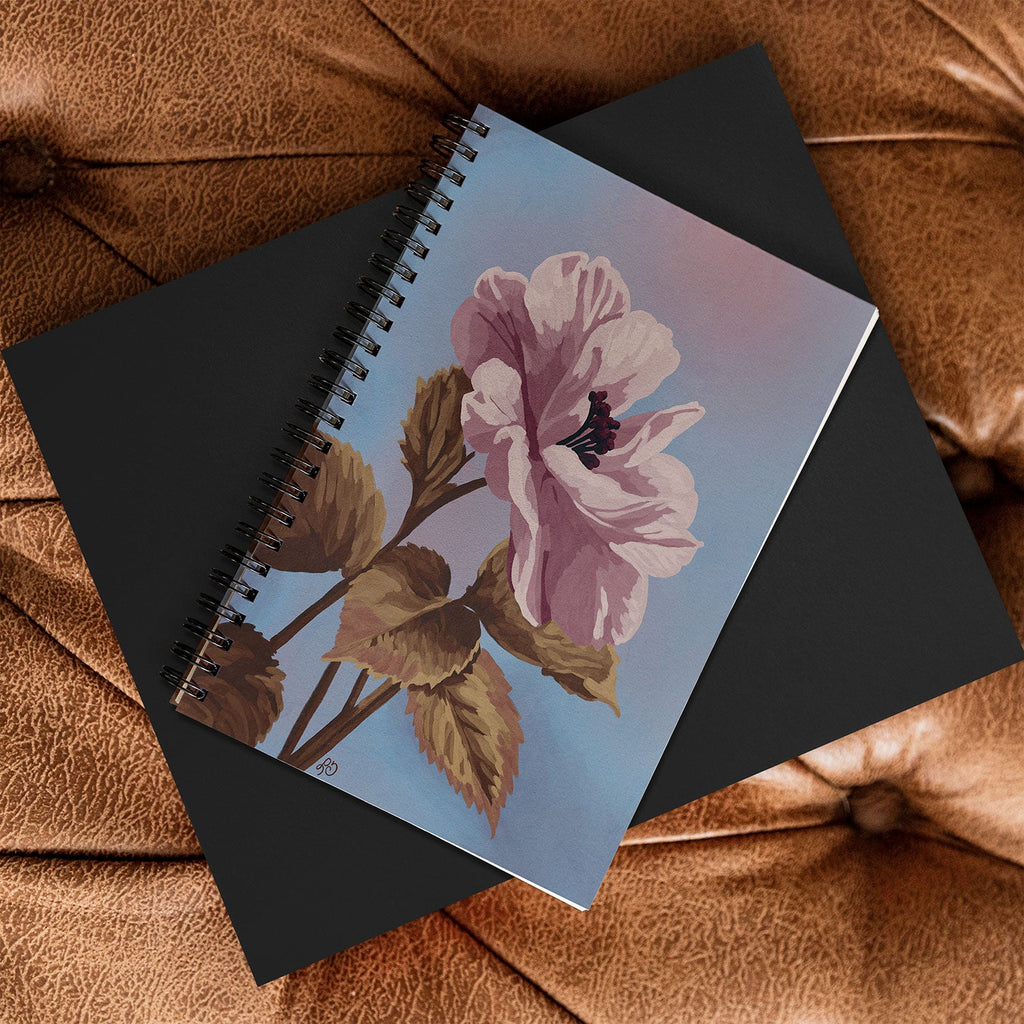 Lisa D Art Designs Vintage Begonia Botanical Spiral Notebook