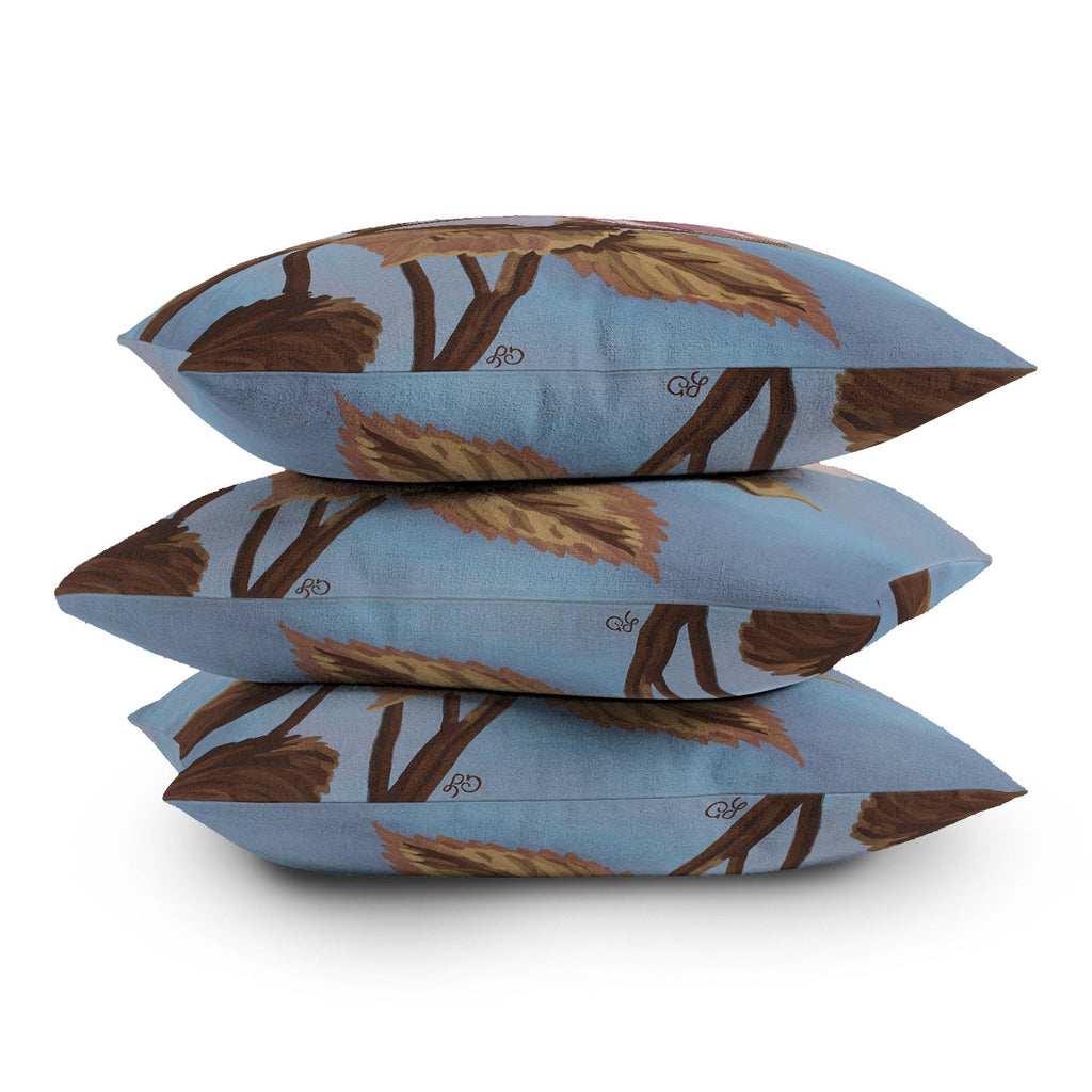 Lisa D Art Designs Vintage Begonia Botanical Outdoor Throw Pillow