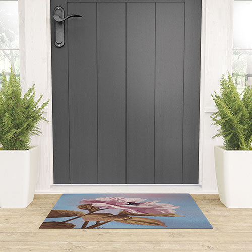 Lisa D Art Designs Vintage Begonia Botanical Welcome Mat